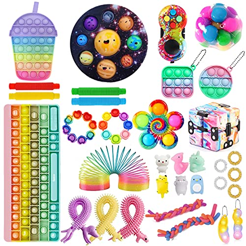 Fidget Packs Fidget Toy Set AntiAnxiety Tools, Big Size Push Pop