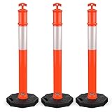 BATTIFE 45" Delineator Post with Base, Orange