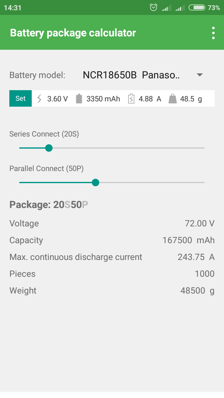Battery Package Calculator Pricepulse
