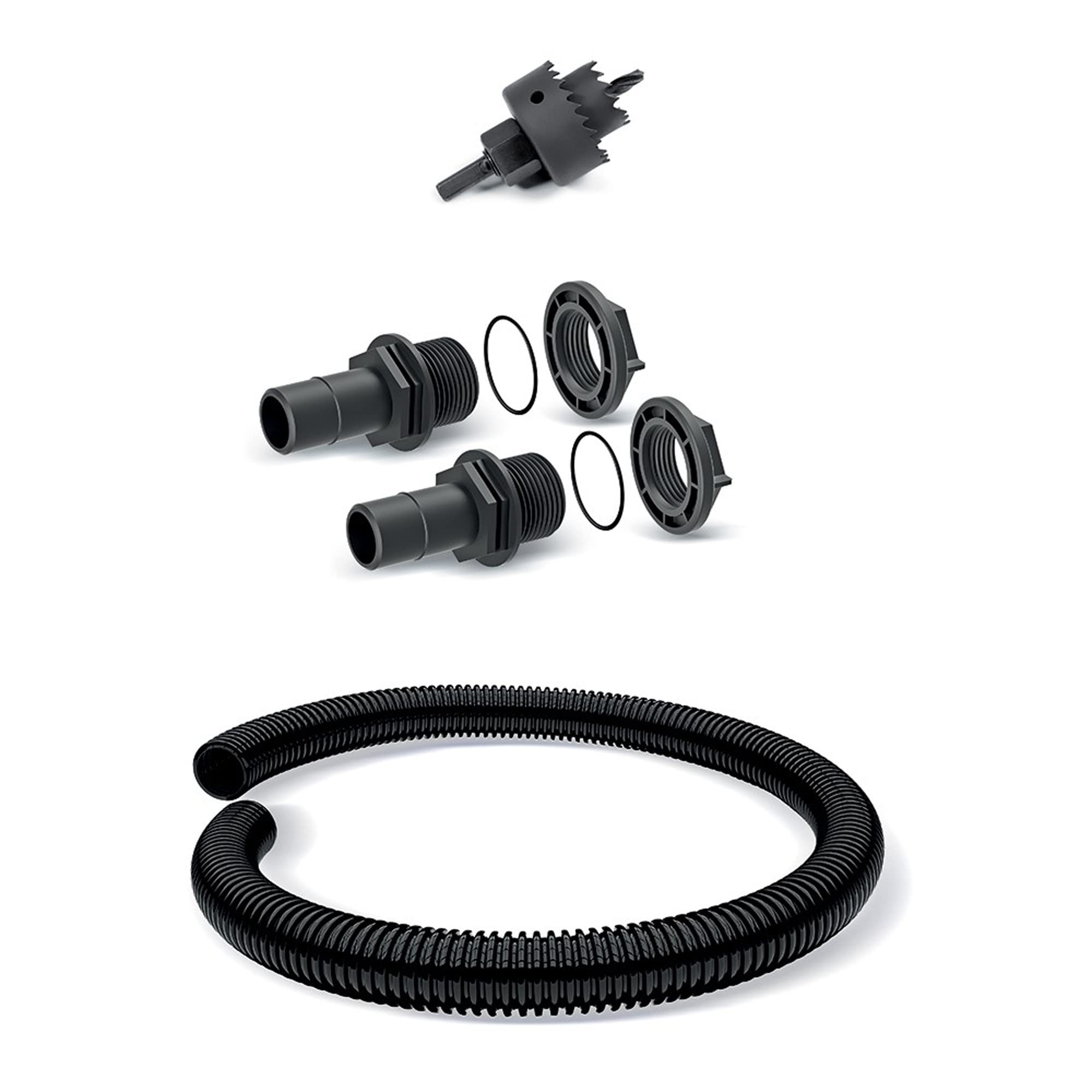 ICANSET 8 Accessories Set for Rain Water Tanks/Barrels, 4 Pieces, Dimensions (mm) 300 x 50 x 370