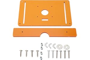 Woodworking Router Table Insert Plate, Woodworking Router Table Plate Wood Trimming Milling Tools with Accessories, Nozzles