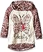 Beautees Girls' Long Sleeve Textured Knit Hood
