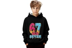 Boys Funny Six Seven 6 7 Meme Gen Alpha Slang Kids 67 Ice Cream Drip Meme Hoodie Girls Printed Long Sleeve Sweatshirt