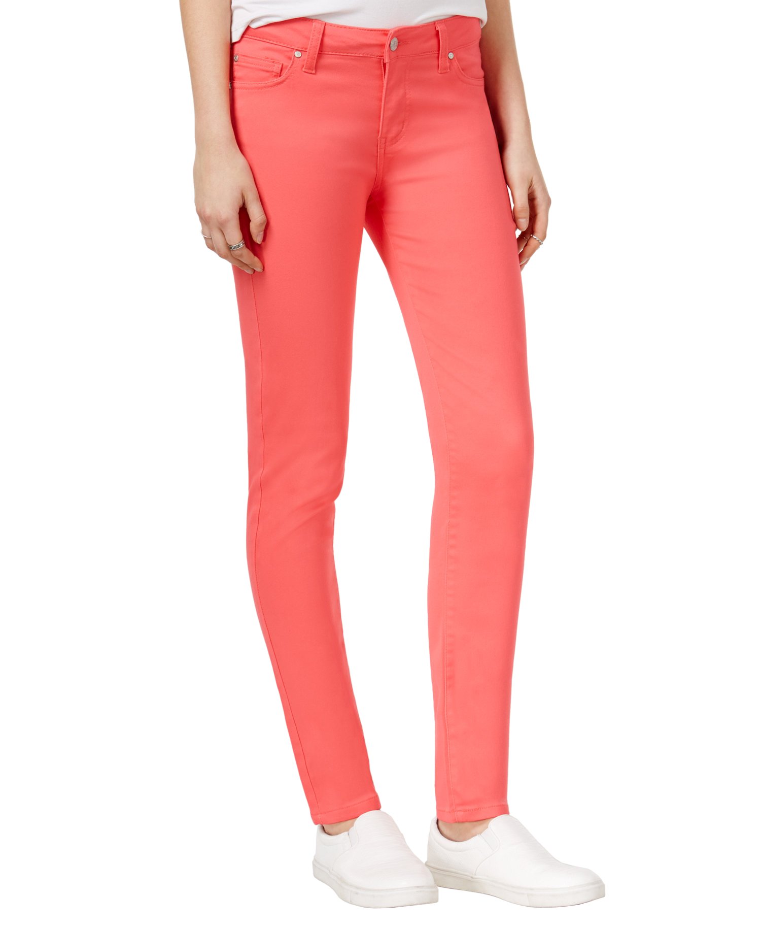 Celebrity Pink Juniors' Colored Skinny Jeans, Calypso Coral - Denim Fit