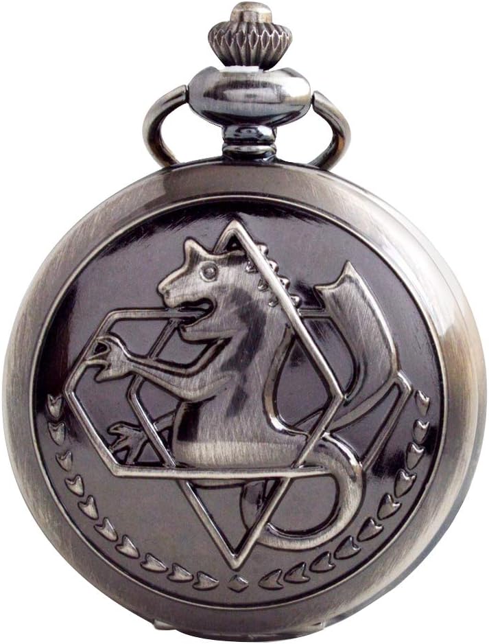 Fullmetal Alchemist Pocket Watch with Chain Box for Cosplay Accessories Anime Merch