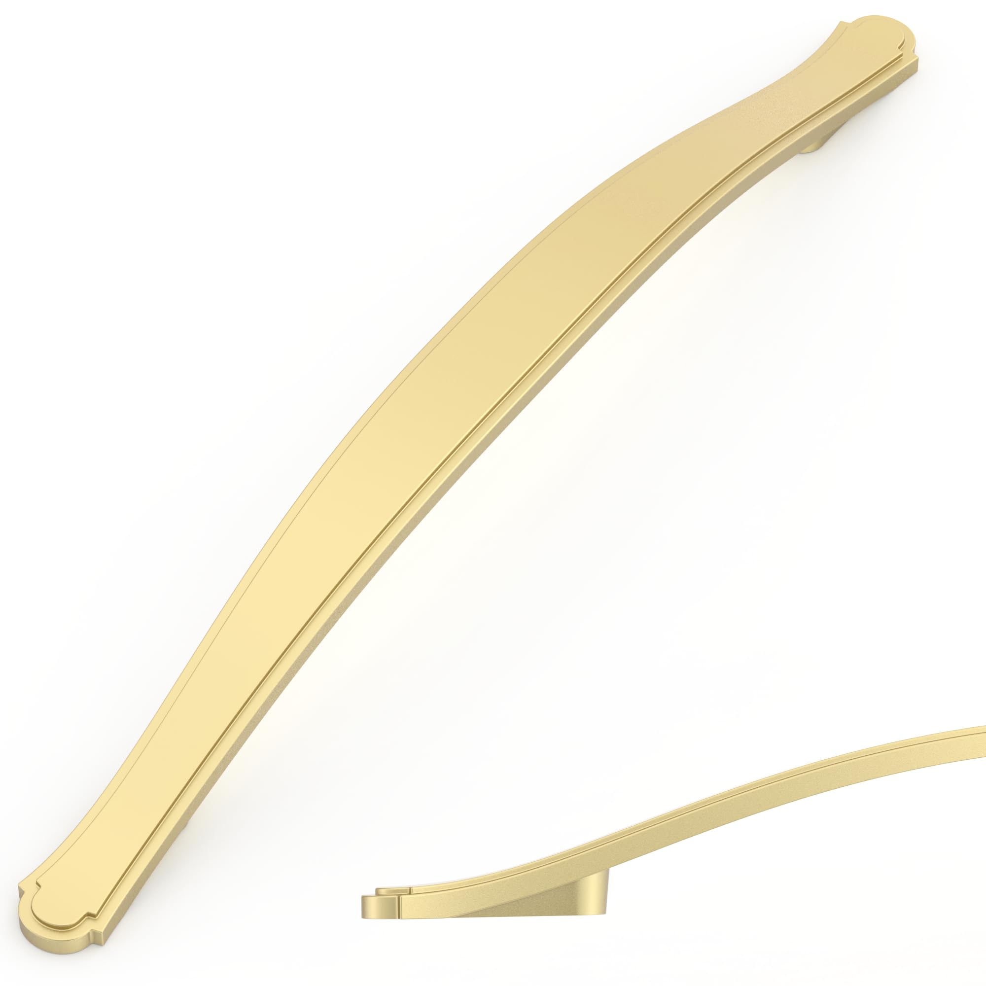 Asidrama 10 Pack 6.3 Inch(160mm) Brushed Gold Kitchen Cabinet Handles Cabinet Pulls Kitchen Cabinet Hardware for Cupboard Drawer Pulls 2792 Image