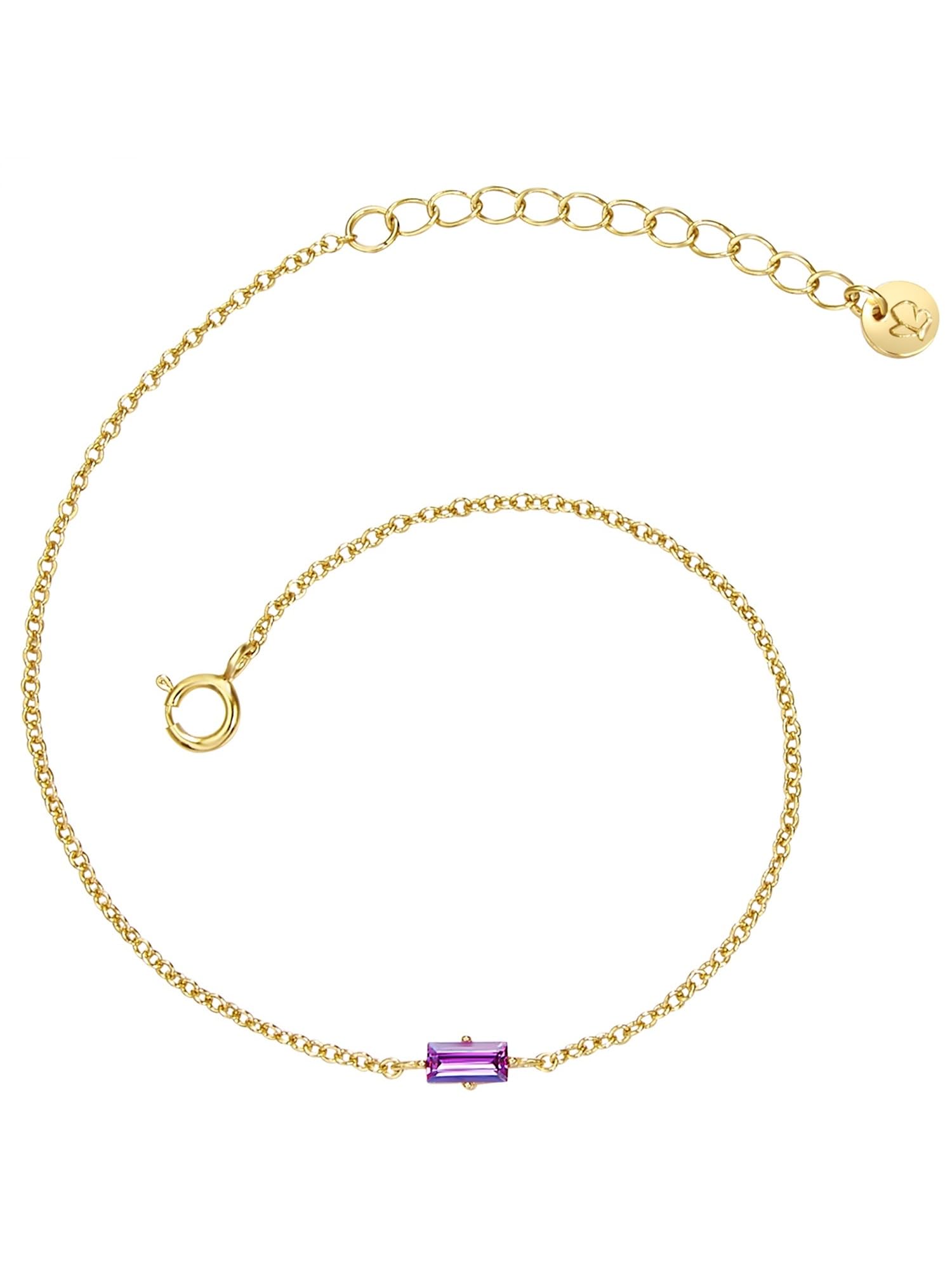 Glanzstücke München Female 925/- Sterling Silver Zirconia Anchor Bracelet