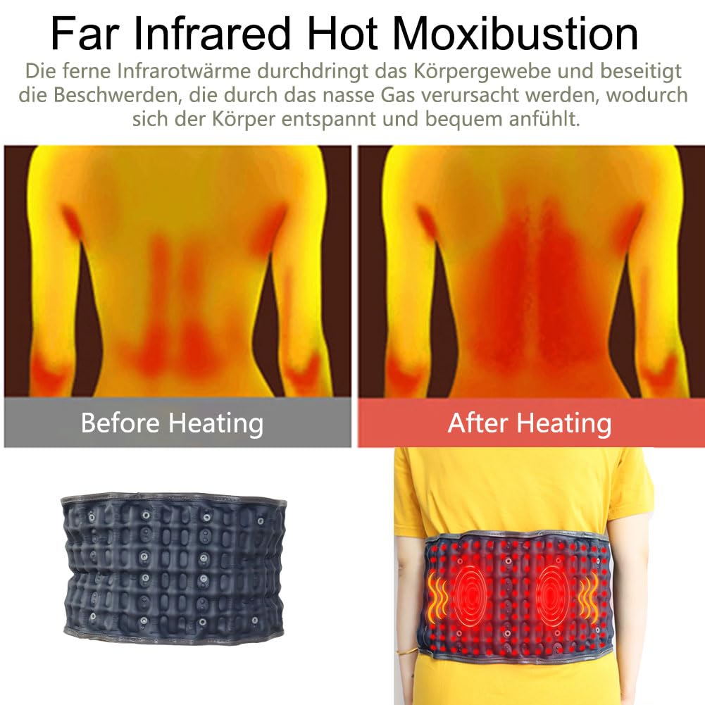 HONGJING Cordless Heated Back Belt Lumbar Support