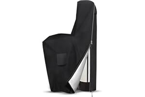 MRWIZMS Water Softener Cover,600D Heavy Duty Outdoor Water Softener Cover Waterproof,Anti-UV,with Split Zipper (64"H x 40"W x 16"D, Black) (B)