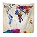 Luxsea Vintage Watercolor World map Print Home Tapestry 59