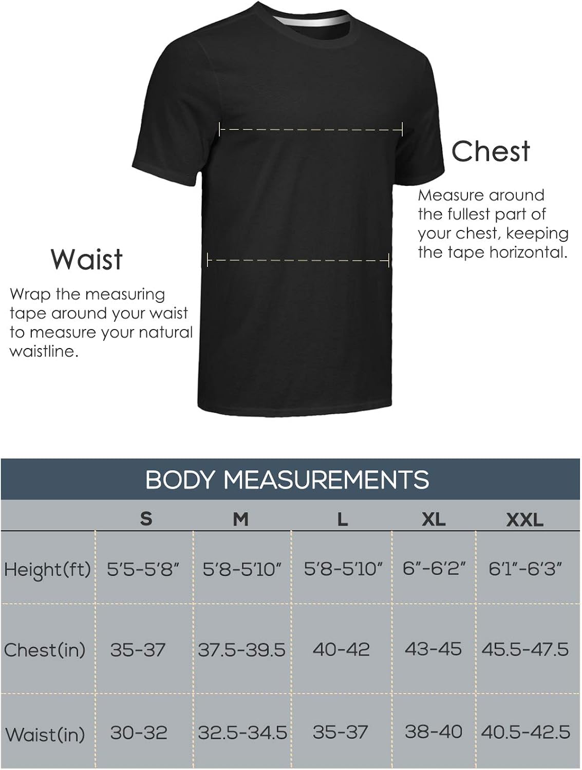 5 Pack: Men’s Dry-Fit Moisture Wicking Active Athletic Performance Crew T-Shirt at  Men’s Clothing store
