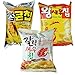 ROM AMERICA Korean Popular Mixed Snack 3 Packs - Corn Chips Garlic Shrimp Chips Snack - 87g 과자