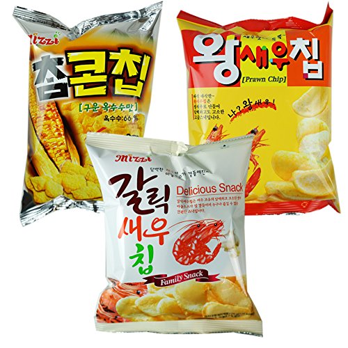 ROM AMERICA Korean Popular Mixed Snack 3 Packs - Corn Chips Garlic Shrimp Chips Snack - 87g ΓͺΒ³ΒΌΓ¬ΕΎΒ ROM AMERICA Korean Popular Mixed Snack 3 Packs - Corn Chips Garlic Shrimp Chips Snack - 87g ΓͺΒ³ΒΌΓ¬ΕΎΒ