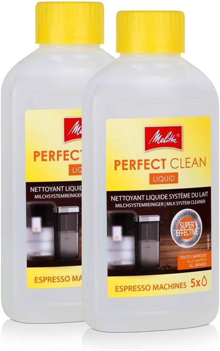 2 x Melitta 202034 Perfect Clean Espresso Machines Milchsystem Reiniger 250 ml, (Pack of 1), 500 ml (Pack of 1)