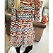 SOURBAN Womens Halloween Christmas Party Pumpkin Wave Printing Long Sleeve Dress