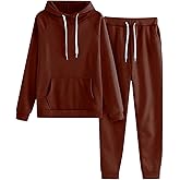 JiXiang Womens Sweatsuits 2 Piece Set Trendy Loose Jogging Tracksuit Long Sleeve Hoodies and Sweatpants Athletic Lounge Sets