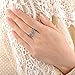 dnswez Vintage CZ Criss Cross Rings for Women Black Marcasite Stone Statement Chunky Rings with Intertwined Cable Wire