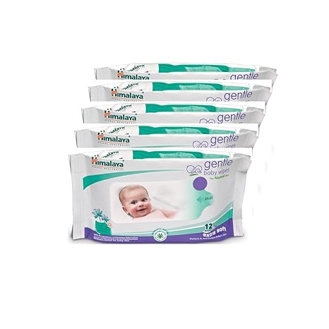 Himalaya Baby Care Gentle Baby Wipes, 72 Count (Buy 4 Get 1 Free)