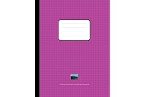 A Large Graph Paper Composition Notebook, Squared, Violet: 110 Pages Grid Paper, Quad Ruled Notebook, 8.5 x 11". Violet Cover