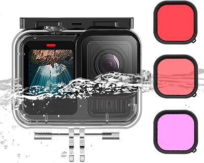 Honbobo Waterproof Case Dive Filters for GoPro Hero 13 12 11 10 Black 45M Dive