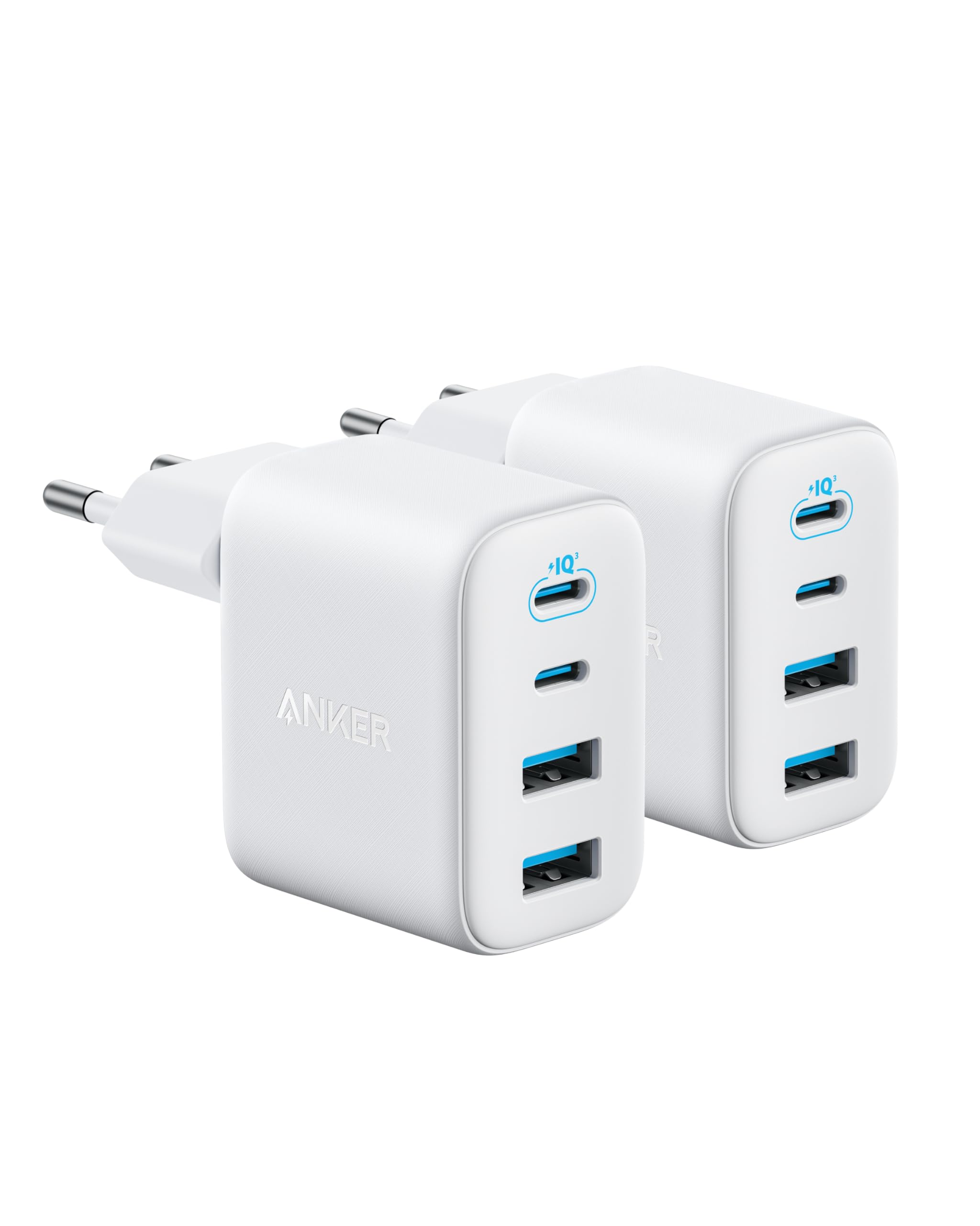 Anker Zolo 50W USB C Ladegerät, 4-Port Netzteil mit 2 USB-C und 2 USB-A