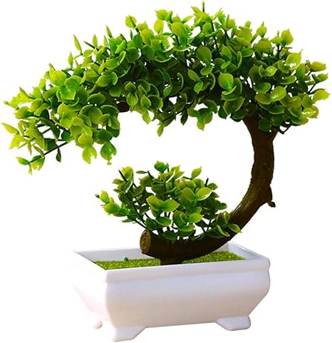 Amazon 安いの サンゴ人工植物大盆栽鉢植え植物常緑プラスチック植物26cm 16cm新しくリリースされ人気 人工観葉植物 オンライン通販
