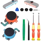 Joysticks Replacment for Nintendo Switch 2 Joy-cons,3D Analog Thumb Caps | for Left and Right Joycon 2 Replacement Parts,with Repair Tools Kit,Screwdriver, Pry Tool and Anti-Drift joysticks