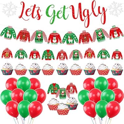 ugly christmas sweater party decorations