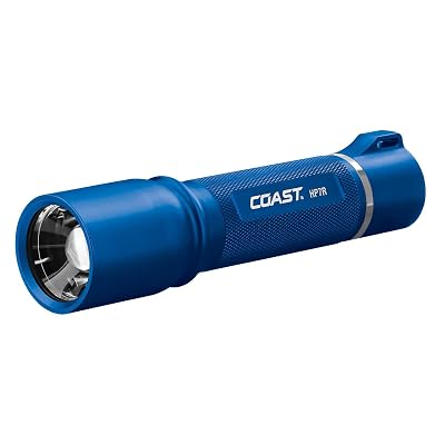 coast hp7r rechargeable focusing 300 lumen led flashlight with Slide Focus, Black even without access to charging power COAST HP7R 300 Lumen Rechargeable