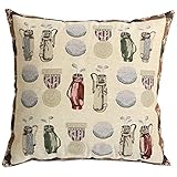 Bolin Decorative Jacquard Throw Pillow Cushion Cover 18 by 18 Inches,Golf
