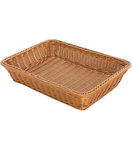 ANRUIDE 16" Poly Wicker Bread Basket - Long Serving Basket For Food, Fruit, Vegetables - View #14