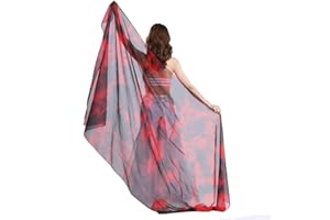 XChangeFun 250x120cm Belly Dance Scarf Veils Hand Scarf Hand Thrown Gradient Tie-dye Dance Scarf Veils