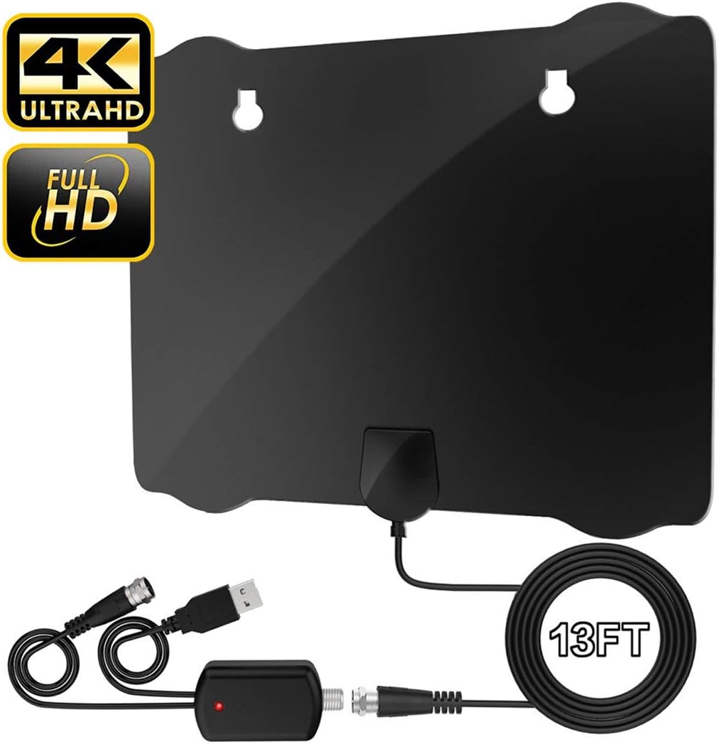 Antenna TV Digital HD Indoor, TV Antenna Indoor with Long 120 Miles Range - Support 4K 1080p / All Older Digital TV - Detachable Amplifier Signal Booster