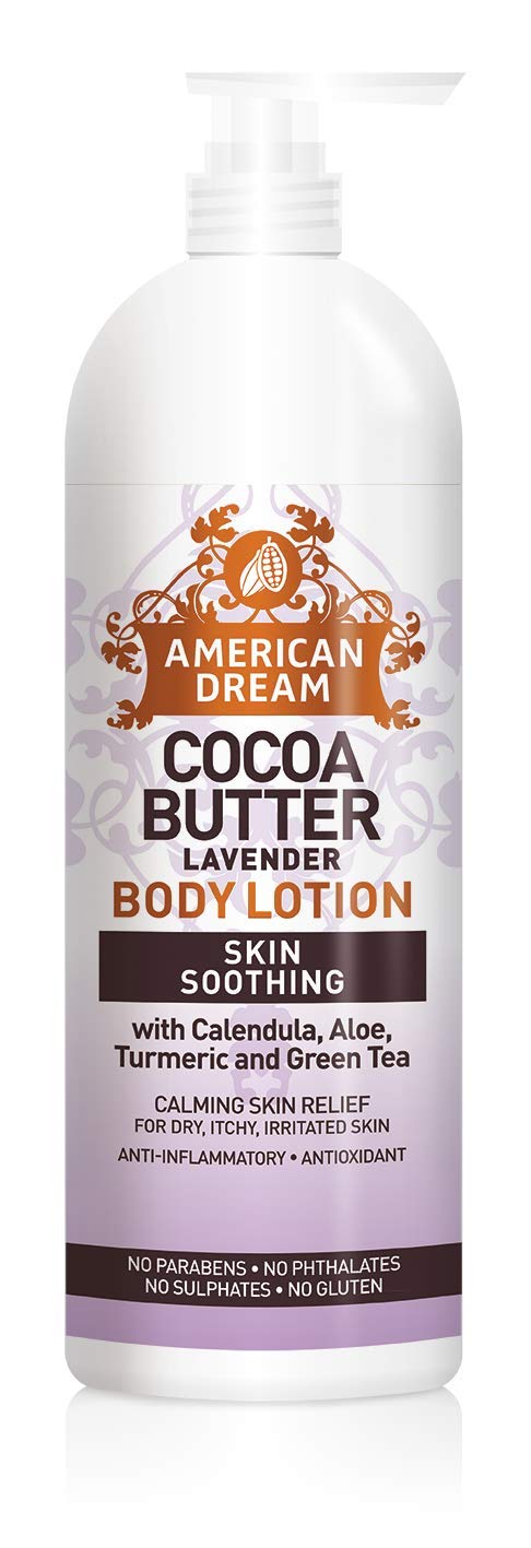 AMERICAN DREAM Lavender Cocoa Butter Lotion Infused with Lavender Oil and Vitamin E, 500 g