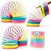 Fun Central 7 Inch Jumbo Rainbow Magic Spring Toy Party Favors for Kids & Toddlers