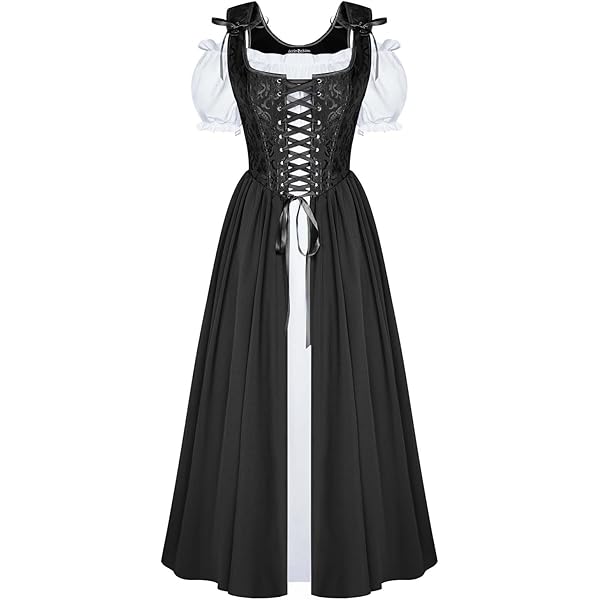 Renaissance Dress For Women Women's Dress With Belt - Medieval Embroidery  Corduroy Gown For Ren Faire & Cosplay Renaissance Costume
