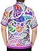 LA LEELA Men's Aloha Hawaiian Shirt Short Sleeve Button Down Casual Beach Party Multicoloured