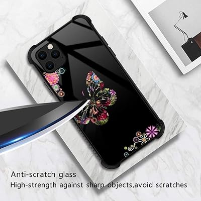 Buy Iphone 12 Pro Max Case Beautiful Butterfly Iphone 12 Pro Max Cases For Women Girls Pattern Design Shockproof Anti Scratch Organic Glass Case For Apple Iphone 12 Pro Max 6 7 Inch Butterfly Online