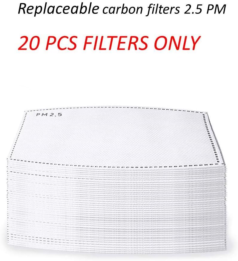 Tdas anti pollution mask's filters for men women n95 air masks -10 bags filters (20 filters) only
