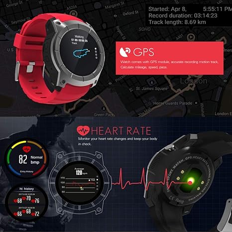 Amazon.com: QQZD Smart Watch S958 Heart Rate Real-time ...