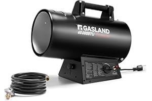 GASLAND FlameJet 60,000 BTU Propane Forced Air Heater, Portable Space Heater for Garage, Patio, Construction Sites