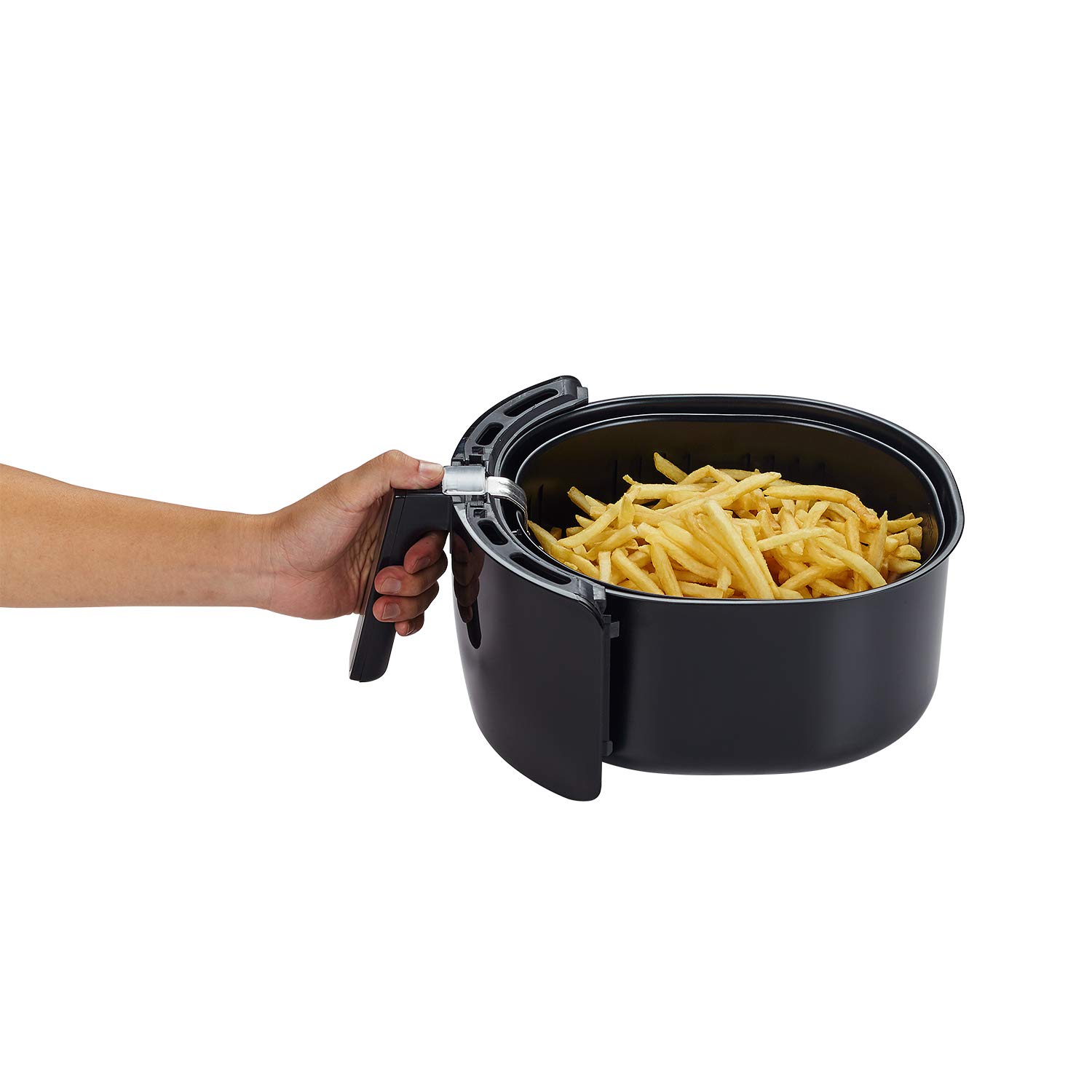 GoWISE USA Freidora de aire digital 8 en 1 de 1700 vatios, 5,8 cuartos de galón, con libro de recetas, color negro