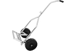 FEIMIRE Foldable Boat Trailer Dolly with 10" Tires, 304 Stainless Steel Heavy Duty Trailer Mover Dolly with 500 Pound Load Capacity for Inflatable Boat, Rubber Boats