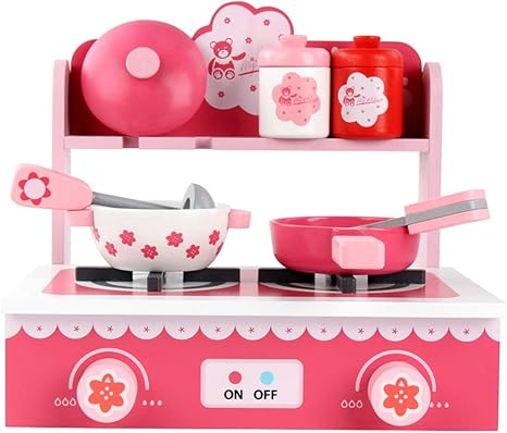 Dynwave Play Kitchen Set Pink Kitchen Sets Of Kids Wooden Toys
