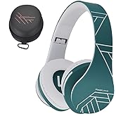 PowerLocus Bluetooth Over-Ear Headphones, Wireless Stereo Foldable Headphones Wireless and Wired Headsets with Built-in Mic, Micro SD/TF, FM for iPhone/Samsung/iPad/PC (Blue/White)