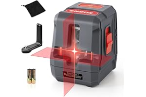 ENVENTOR Laser Level, Red Self Leveling Laser Level with Horizontal Vertical 2 Line Laser Tool 360° for Wall Picture Hanging, Waterproof Cross Line Laser Outdoor, Battery Carrying Bag Included