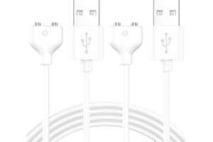 2Pack Magnetic USB DC Charger Cable(6mm/0.24inch), Replacement Charging Cord for Rechargeable Toys Massagers Electric Toothbr