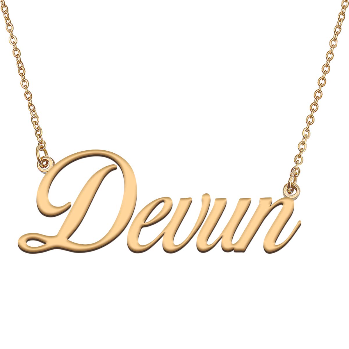 HUAN XUN Customized Custom Simple Any Name Necklace