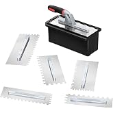 SUMED Switchable Notch Trowel, 6 Interchangeable Notched Blades | Stainless Steel, Quick Change Design, Ergonomic Grip, Easy Cleaning, For Mortar, Thinset and Masonry Work