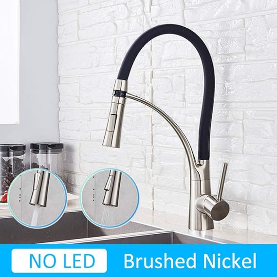 Grifos de cocina, grifos de cocina negros mate Grifo mezclador de